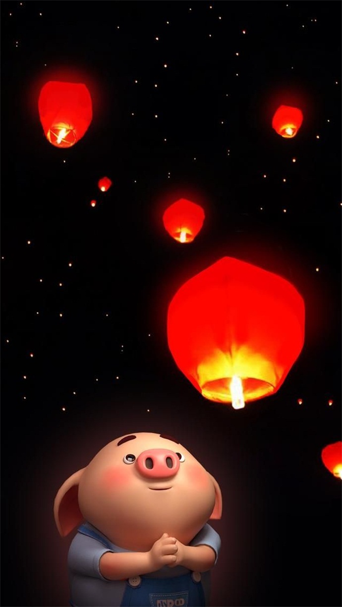 猪小屁喜气新年春节手机壁纸(7)