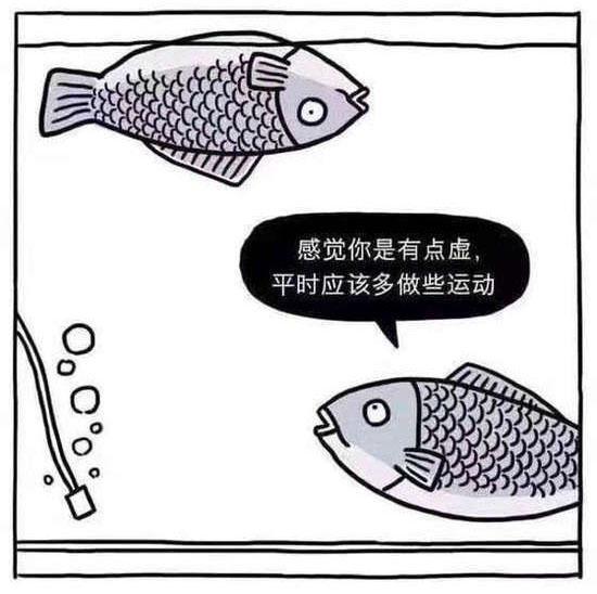 搞笑图片两条鱼的对话带字-搞笑图片大全-幽默搞笑简笔画图片(4)