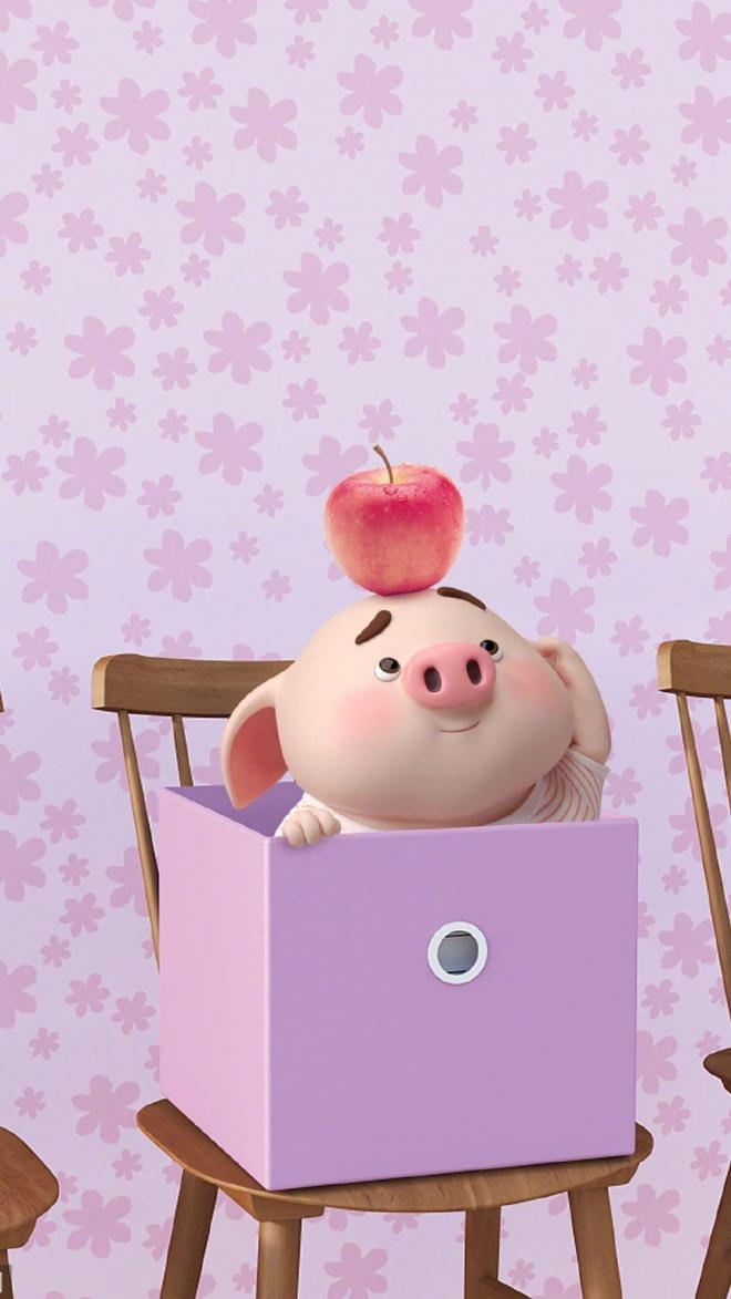 可爱卡通猪动物手机壁纸-卡通高清手机壁纸(4)