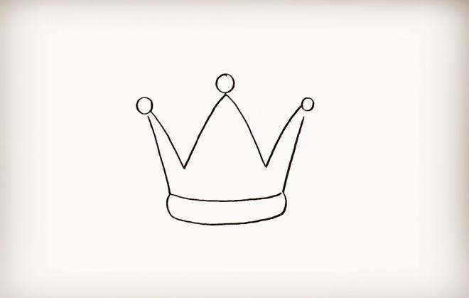 简单又漂亮的王冠简笔画步骤图片(2)