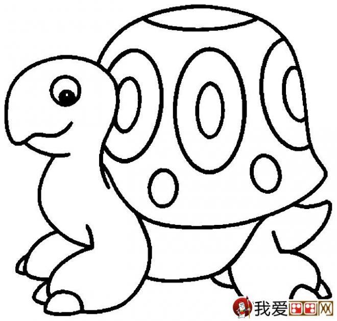 活泼可爱的乌龟简笔画图片大全(3)