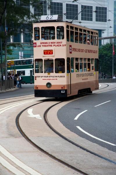 香港特色的一道风景图片 香港电车图片(5)