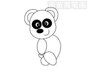 卡通动物国宝熊猫简笔画图片