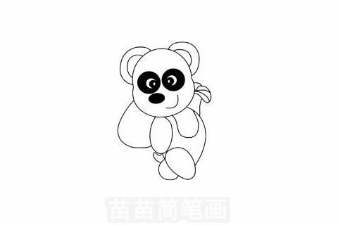 卡通动物国宝熊猫简笔画图片(4)