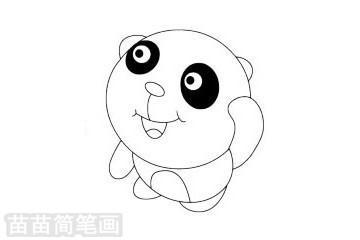 卡通动物国宝熊猫简笔画图片(5)
