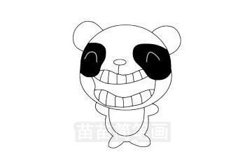 卡通动物国宝熊猫简笔画图片(6)