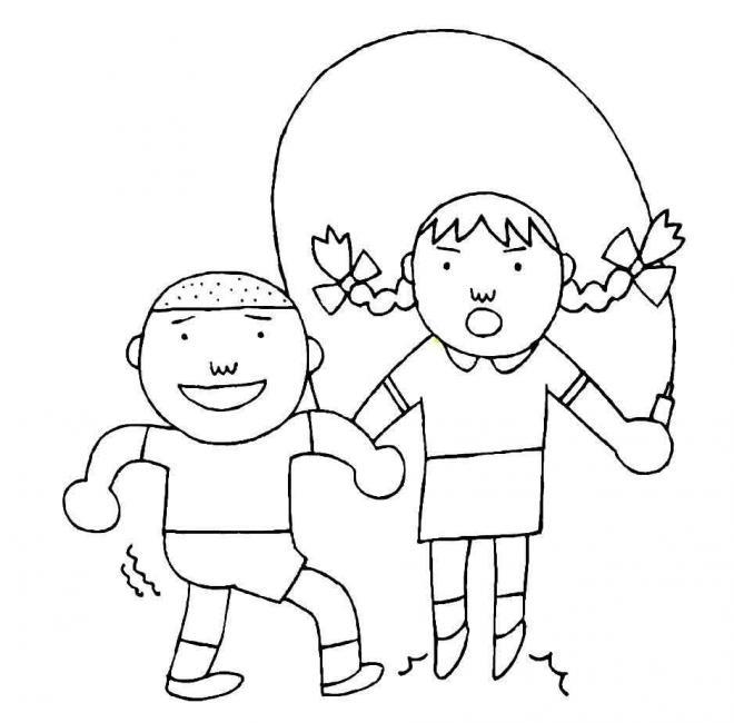 儿童跳绳简笔画(5)