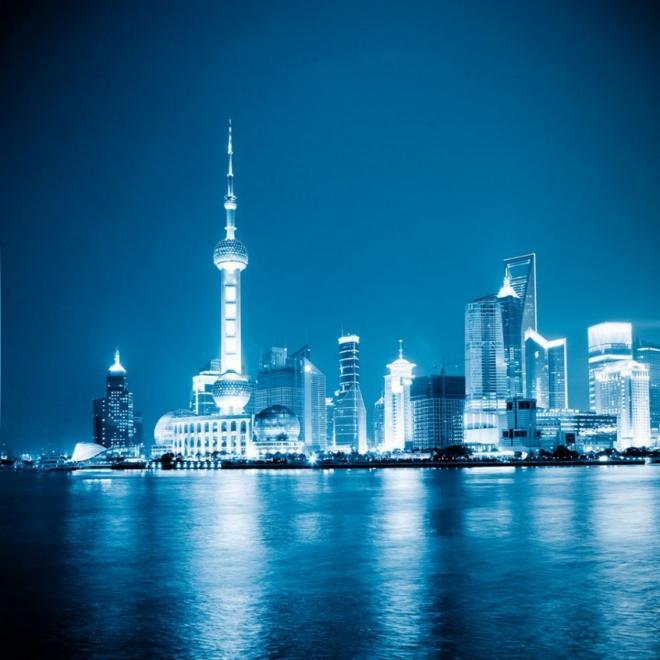 灯光璀璨的美丽上海城市唯美夜景图片(6)