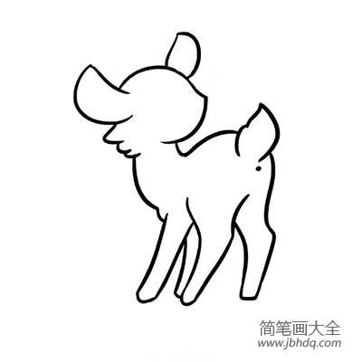可爱小鹿简笔画教程图片大全(6)