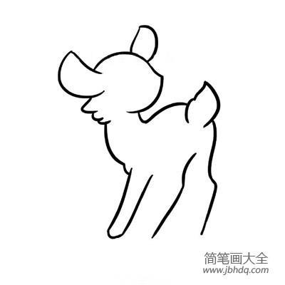 可爱小鹿简笔画教程图片大全(5)