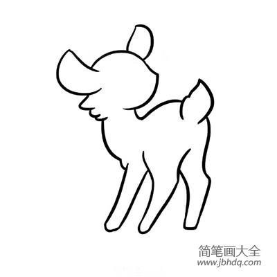 可爱小鹿简笔画教程图片大全(7)