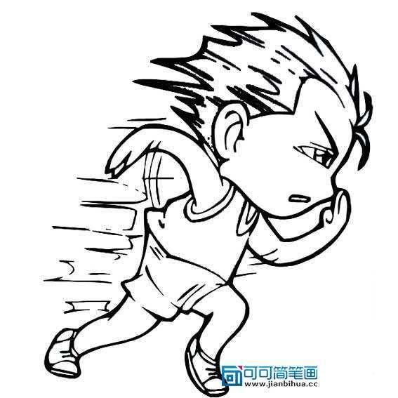 跑步中的人物简笔画图片(3)
