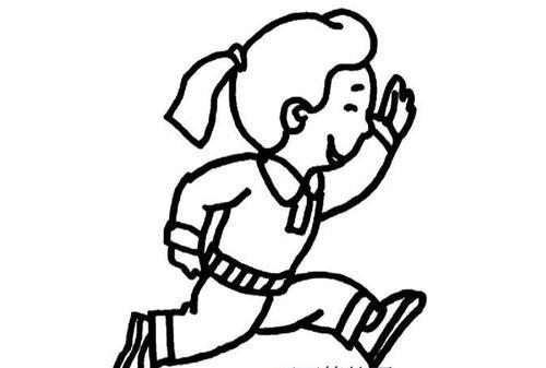 跑步的小女孩简笔画图片(5)