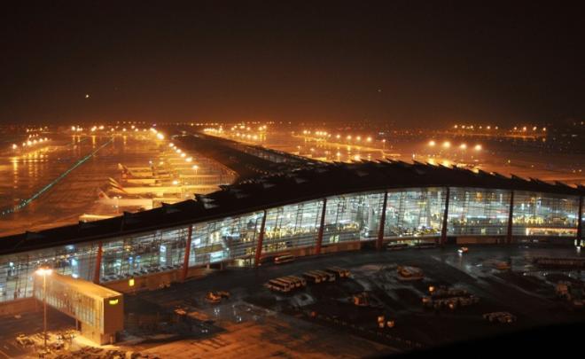 北京机场夜景图片，万恶的根源