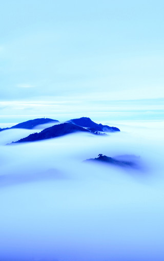 蓝色风景iphone 6 Plus手机壁纸 雪景图片 优美图