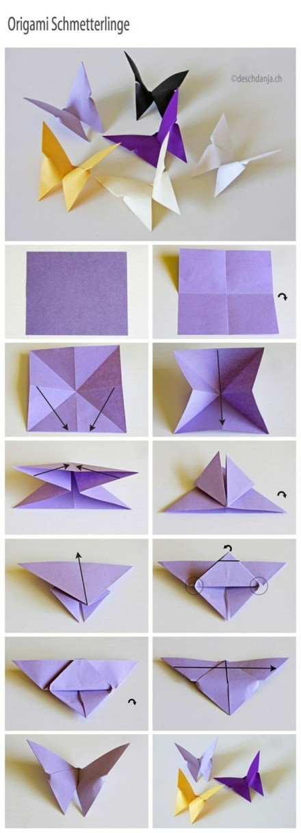 超美的蝴蝶折纸教程 第1页