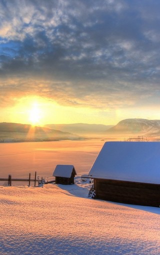冬季唯美风景手机桌面(4)