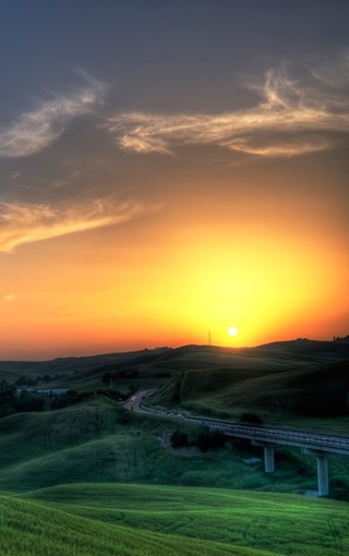 夕阳美景iPhone 5s手机壁纸