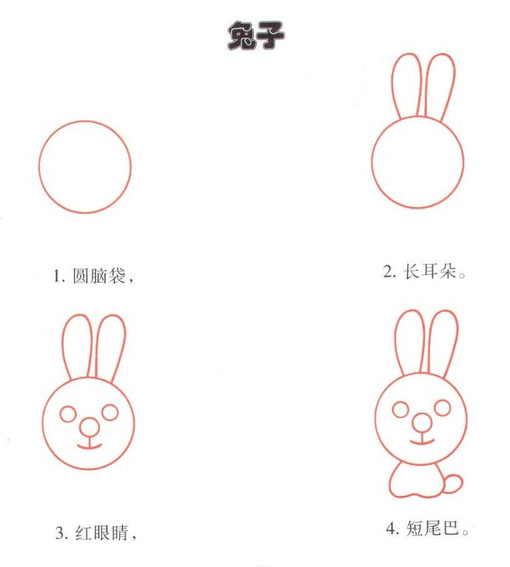 兔子简单画图片