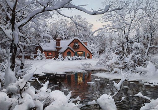 浪漫冬天雪景图片(6)