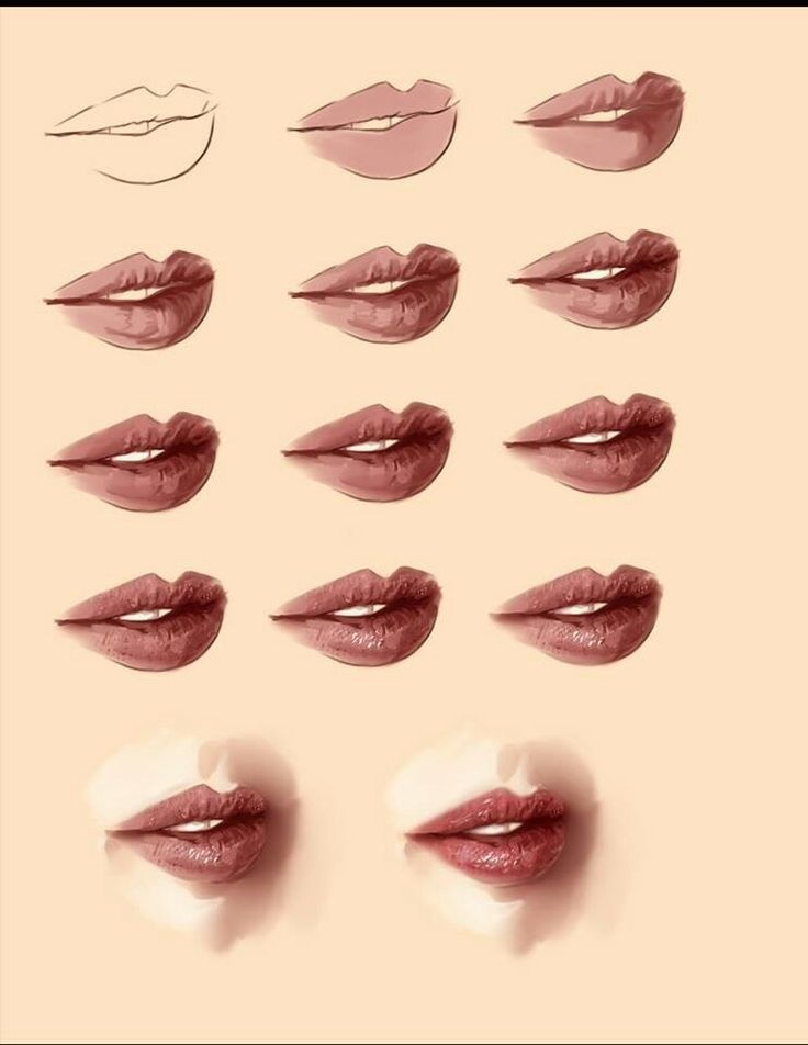 简单的嘴巴画法步骤图 嘴唇画法步骤图(5)