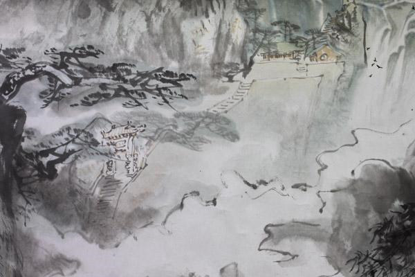 国画水墨山水画图片大全 山和水融合在水墨中(5)