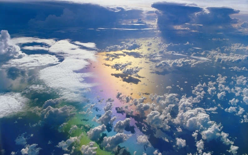 最美彩虹风景图片 雨霁彩虹卧