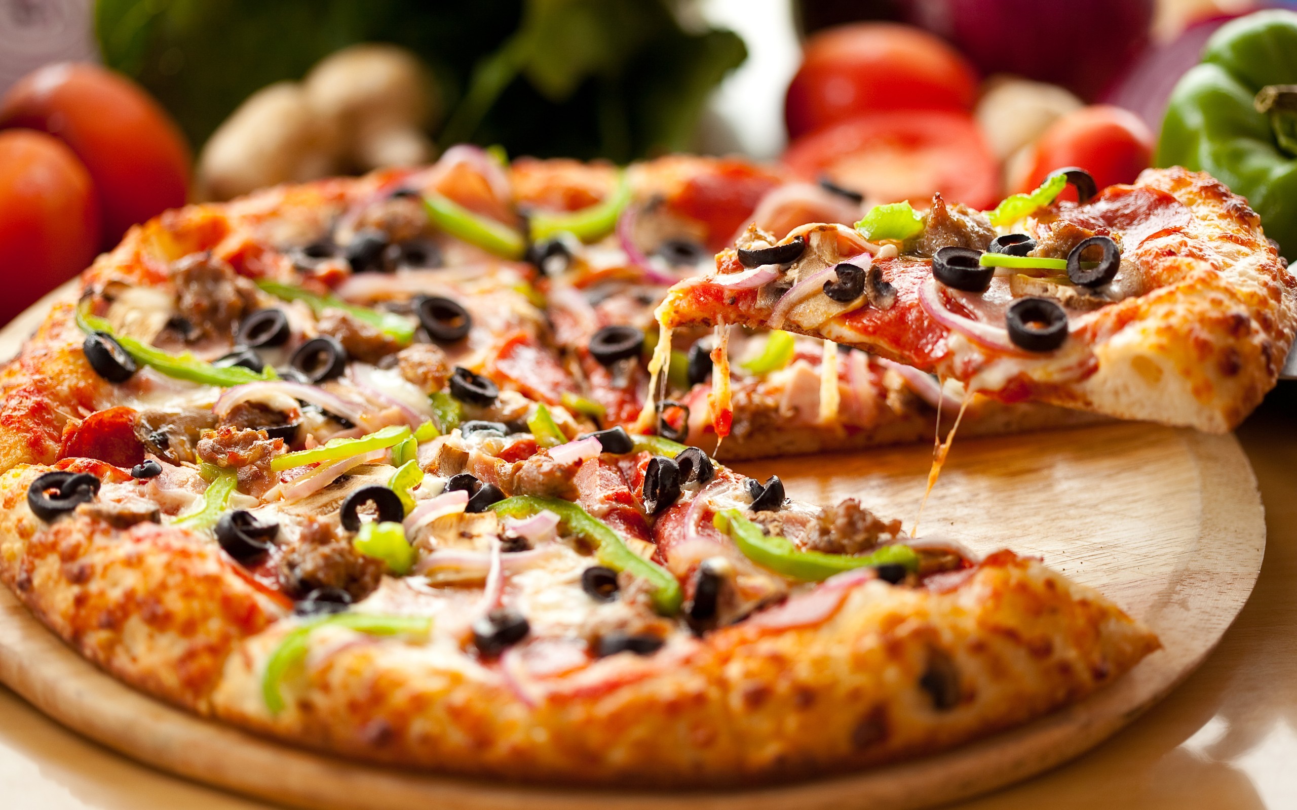 美味可口芝士披萨素材 美味诱人披萨高清素材图片(2)