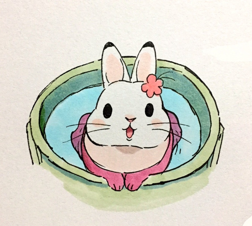 手绘兔子图片卡通 沉迷兔兔，无法自拔(7)