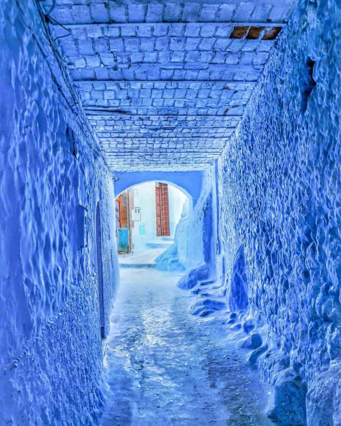 摩洛哥蓝色小镇图片 蓝色童话王国(3)