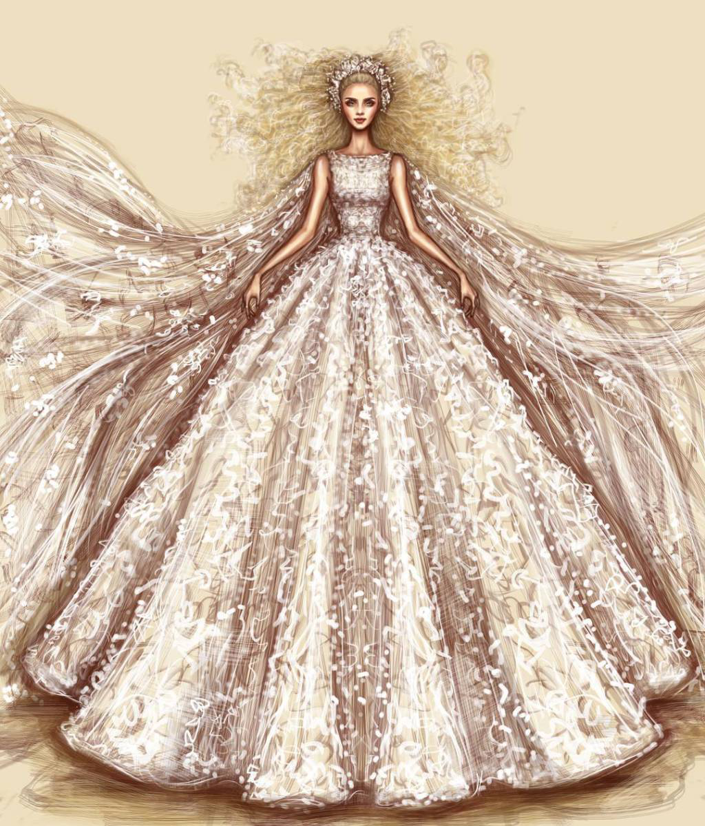婚纱设计图片手绘图片 礼服设计图片手绘图片(6)