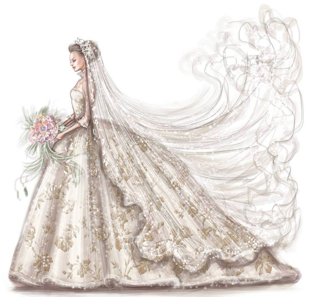 婚纱设计图片手绘图片 礼服设计图片手绘图片(7)