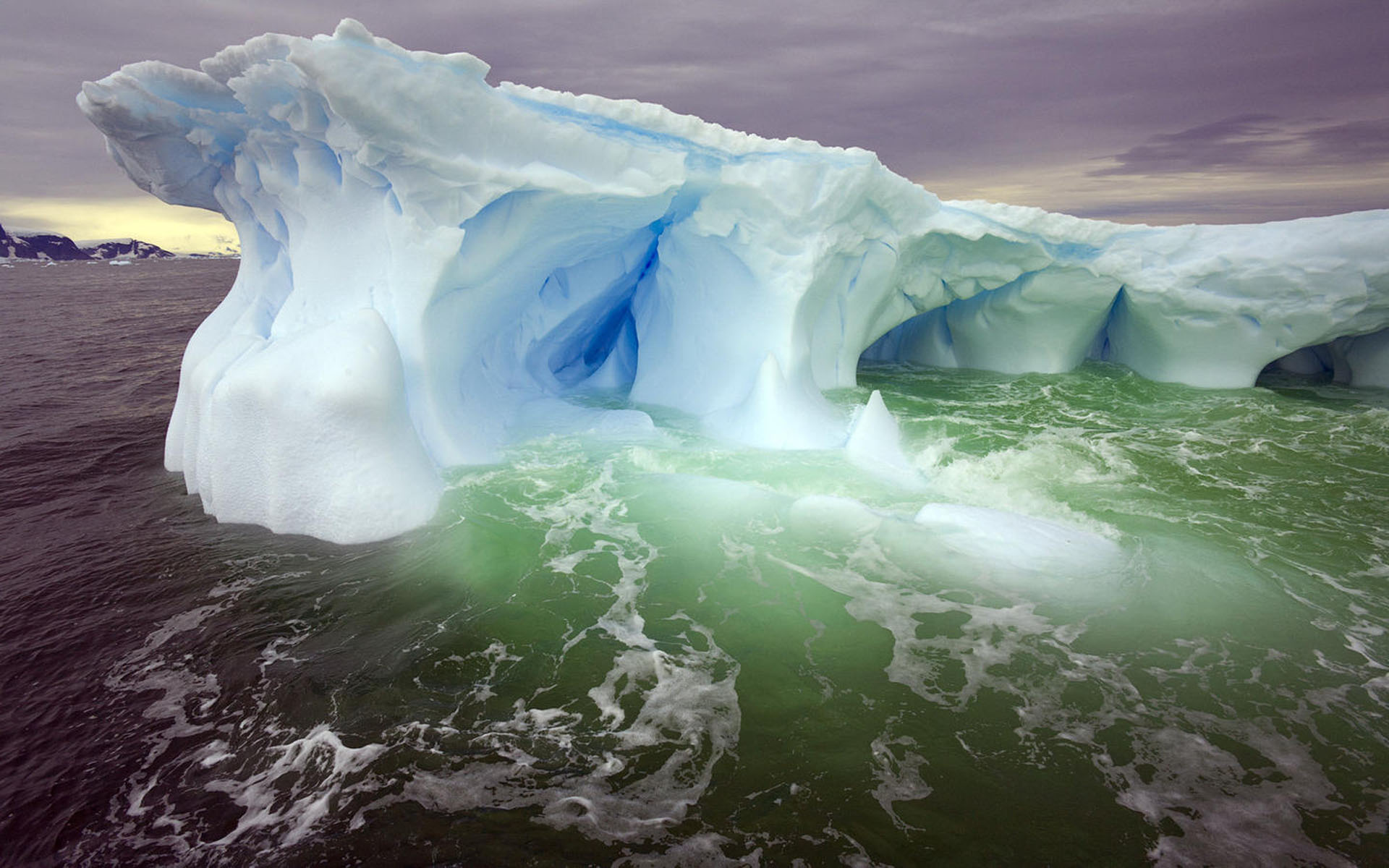 自然风景摄影作品 唯美白色冰山壮观风景图片(4)