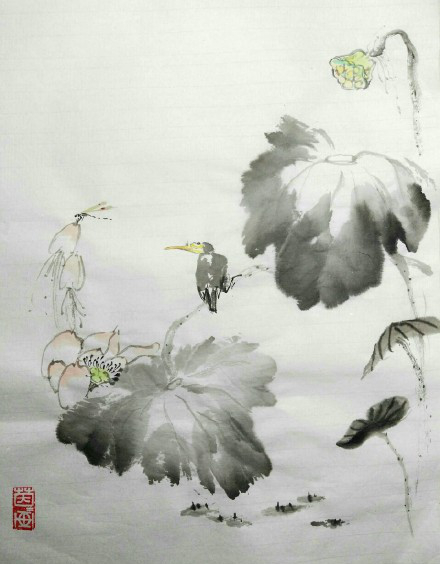 中国水墨插画 水墨古风图片