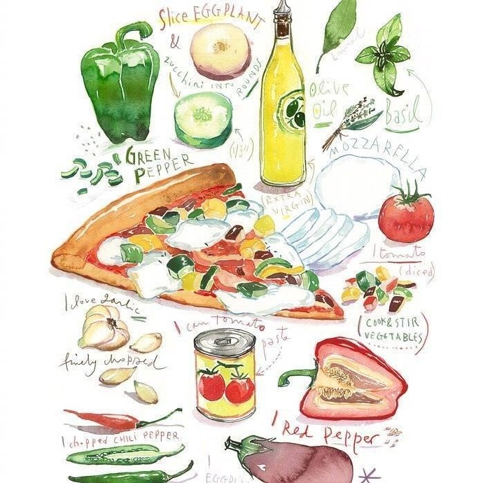 手绘日记简单小图案 随手画的食物可爱小图案