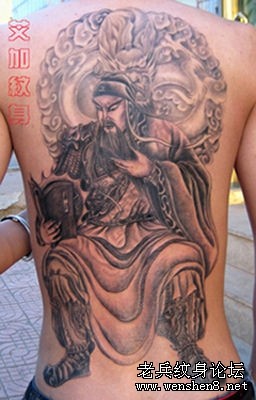 关公踏龙纹身图片图片 最流行的关公纹身图案大全