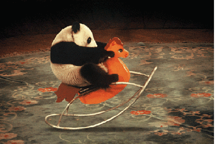 可爱熊猫动态搞笑图片