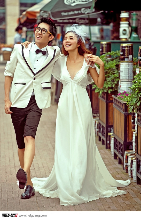 欧美街头婚纱摄影图片