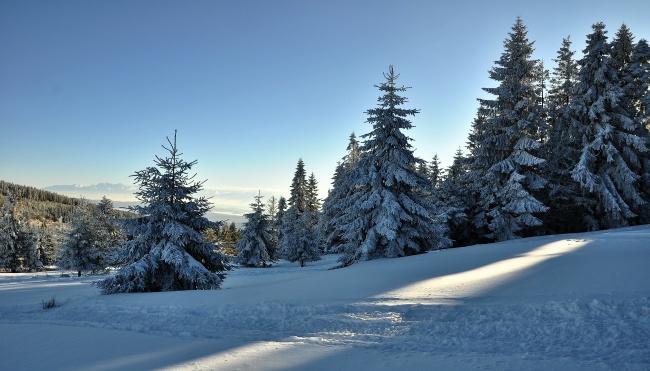 美丽雪山景色素材图片