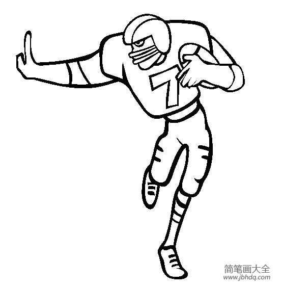 体育运动图片 橄榄球运动员简笔画图片(3)