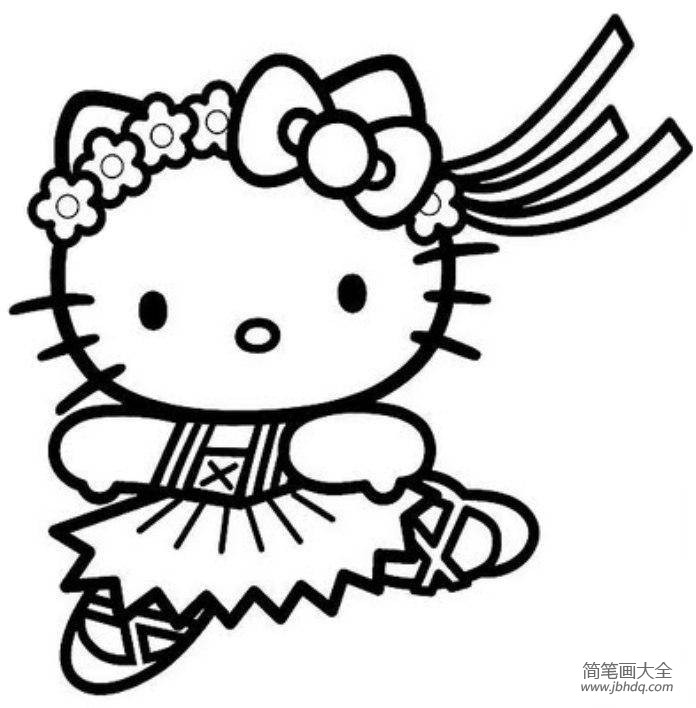 怎么画凯蒂猫 动漫人物简笔画画法(2)