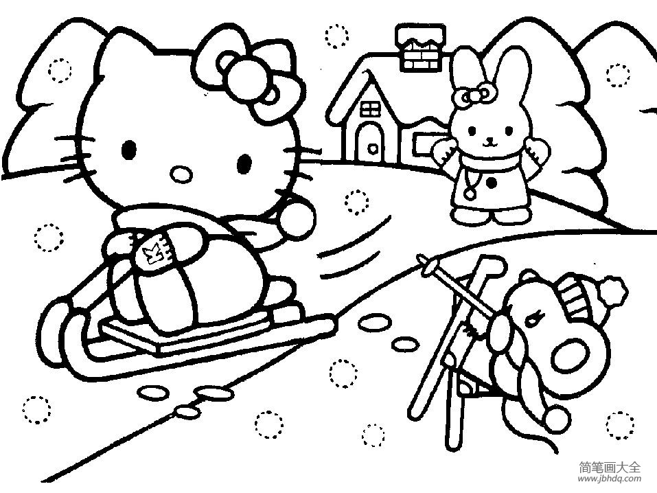 怎么画hello kitty 动漫人物简笔画画法(2)