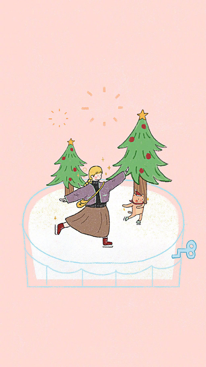 圣诞插画系列壁纸(6)
