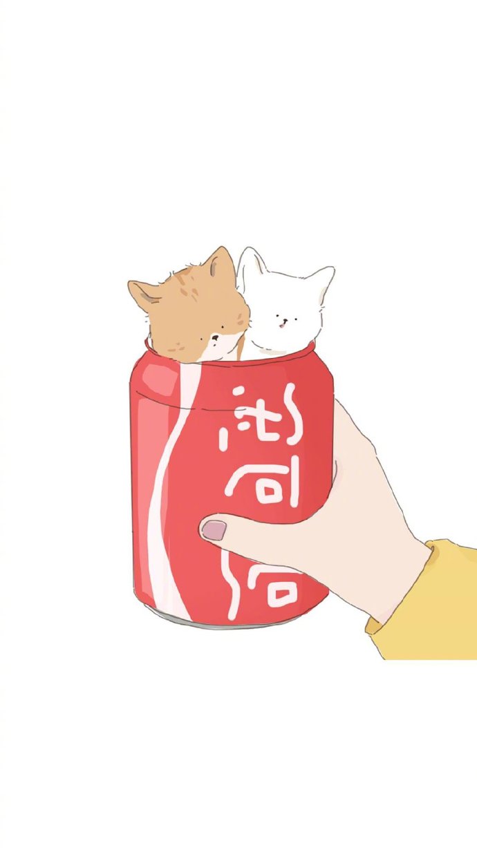 猫咪插画系列情侣壁纸 ​​​(2)