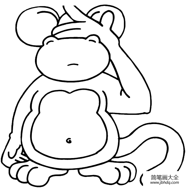 黑猩猩简笔画图片大全(2)
