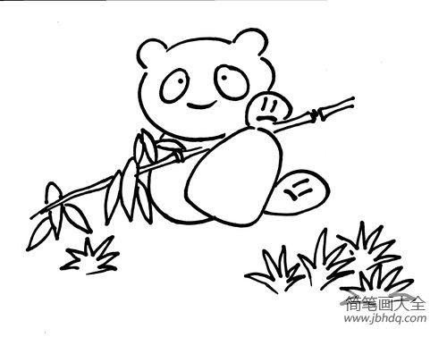 可爱呆萌大熊猫简笔画图片(2)