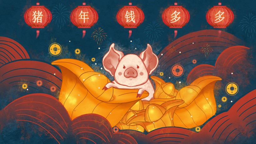 2019猪年新年桌面壁纸 猪年壁纸(7)