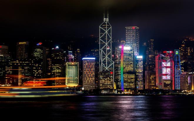 香港维多利亚港夜景 唯美风景图片(5)