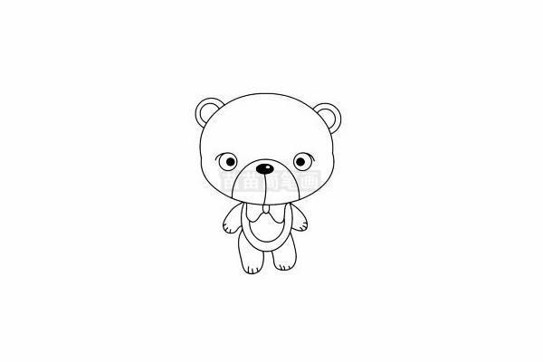 可爱卡通动物小熊简笔画图片大全