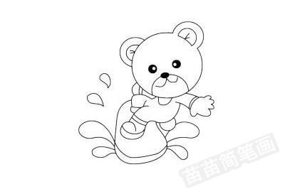 可爱卡通动物小熊简笔画图片大全(6)